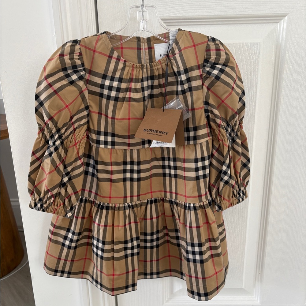 Burberry Classic Plaid Long Sleeve Dress